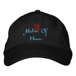 Gorra Bordada Matrón De Honor Boda I Negro