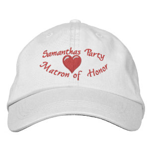 Gorra Bordada Matrón de honor fiesta