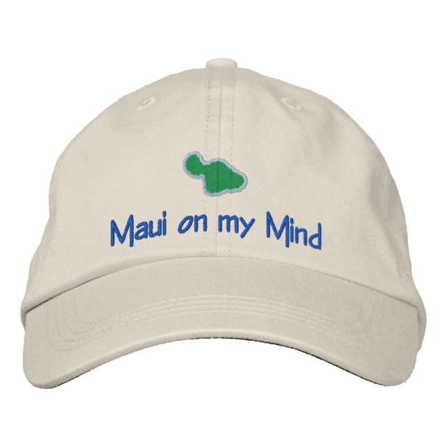 Gorra Bordada MAUI en mi mente (Anverso)