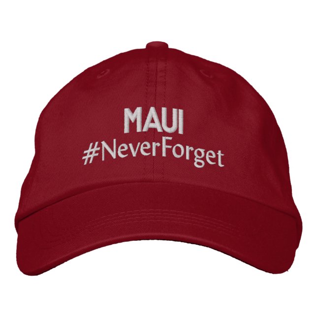Gorra Bordada Maui #NeverForget Ajustable (Anverso)