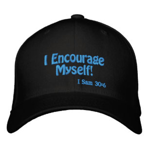 Gorra Bordada Me animo personalizable de la cita de la biblia