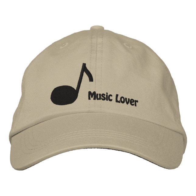 Gorra Bordada Me encanta la música bordada (Anverso)