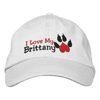Gorra Bordada Me encanta mi impresión de garra de perro de Breta