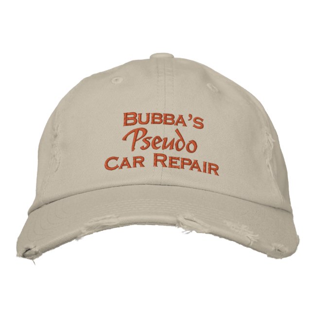 Gorra Bordada Mecánico divertido de los hombres (Anverso)