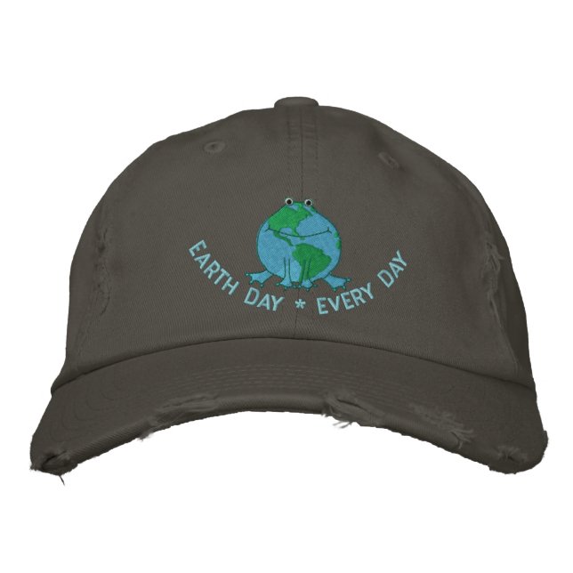 Gorra Bordada Medio ambiente del Día de la Tierra (Anverso)
