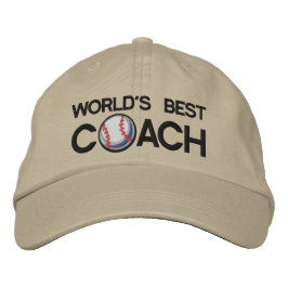 Gorra Bordada Mejor entrenador de béisbol del mundo