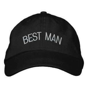 Gorra Bordada MEJOR HOMBRE Nombre personalizado NEGRO A07C7L