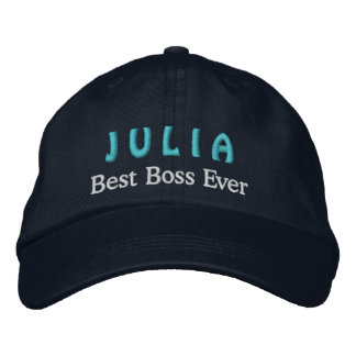 Gorra Bordada Mejor nombre personalizado de jefe NAVY BLUE