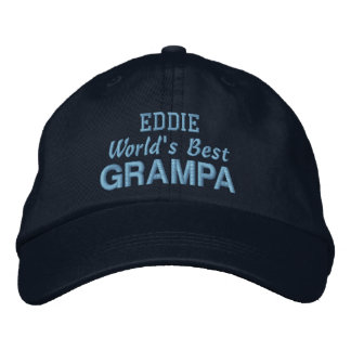 Gorra Bordada Mejor nombre personalizado GRAMPA NAVY y BLUE