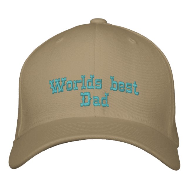 Gorra Bordada Mejor papá del mundo (Anverso)