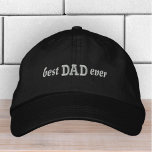 Gorra Bordada Mejor Papa nunca moderna tipografía simple<br><div class="desc">Mejor tipografía simple de papá.</div>