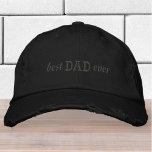 Gorra Bordada Mejor Papa nunca moderna tipografía simple<br><div class="desc">Mejor tipografía simple de papá.</div>