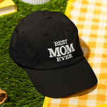 Gorra Bordada Mejor Personalizado de tipografía moderna de mamá<br><div class="desc">El Personalizado de tipografía moderna Embroidered Baseball Cap, la mejor mamá de todos los tiempos moderna, incluye el texto simple y moderno con bordado "La mejor mamá de todos los tiempos". Perfecto como regalo para la madre por el Día de la Madre, Navidades, cumpleaños y más. Creado por Evco Studio...</div>