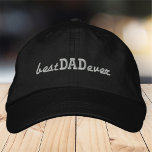 Gorra Bordada Mejor tipografía moderna de papá nunca<br><div class="desc">Mejor tipografía simple de papá.</div>