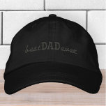 Gorra Bordada Mejor tipografía moderna de papá nunca<br><div class="desc">Mejor tipografía simple de papá.</div>