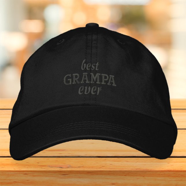 Gorra Bordada Mejor tipografía simple moderna de Grampa (Subido por el creador)