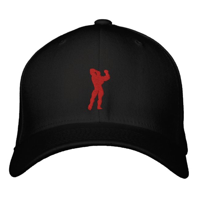 Gorra Bordada Mens Bodybuilding Pose (Anverso)