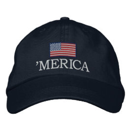 Gorra Bordada Merica - con bandera de los Estados Unidos