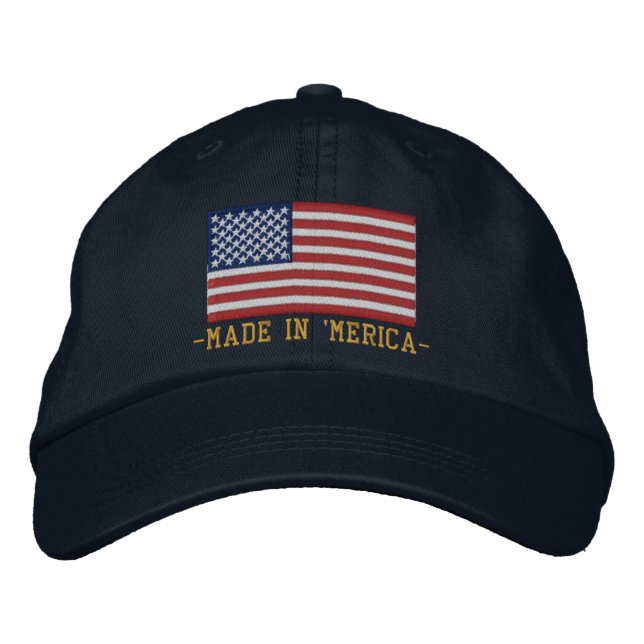 Gorra Bordada 'MERICA USA Stars 'n Stripes FLAG Embroidery (Anverso)