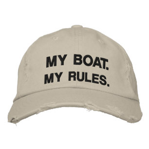 Gorra Bordada Mi Barco. Mis reglas - navegación divertida