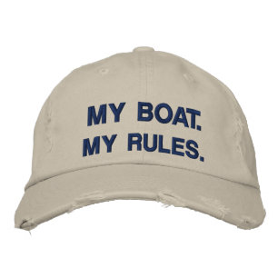 Gorra Bordada Mi Barco. Mis reglas - navegación divertida