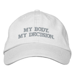 Gorra Bordada Mi cuerpo, mi decisión, Pro elección aborto rosa
