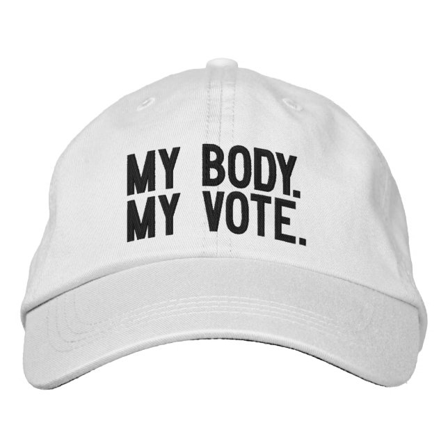 Gorra Bordada Mi cuerpo, mi voto Los derechos de las mujeres vot (Anverso)