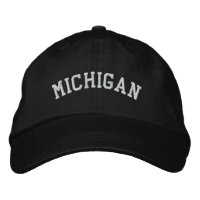 Michigan Embroidered Adjustable Cap Black
