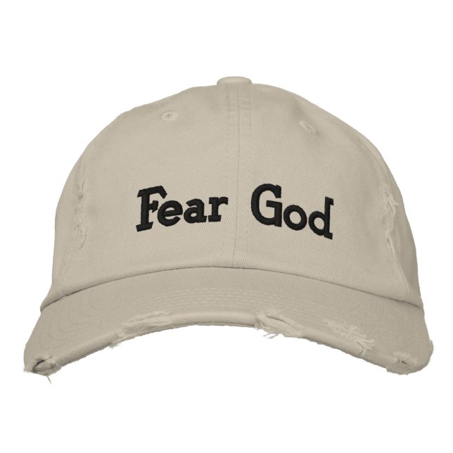 Gorra Bordada Miedo a Dios (Anverso)