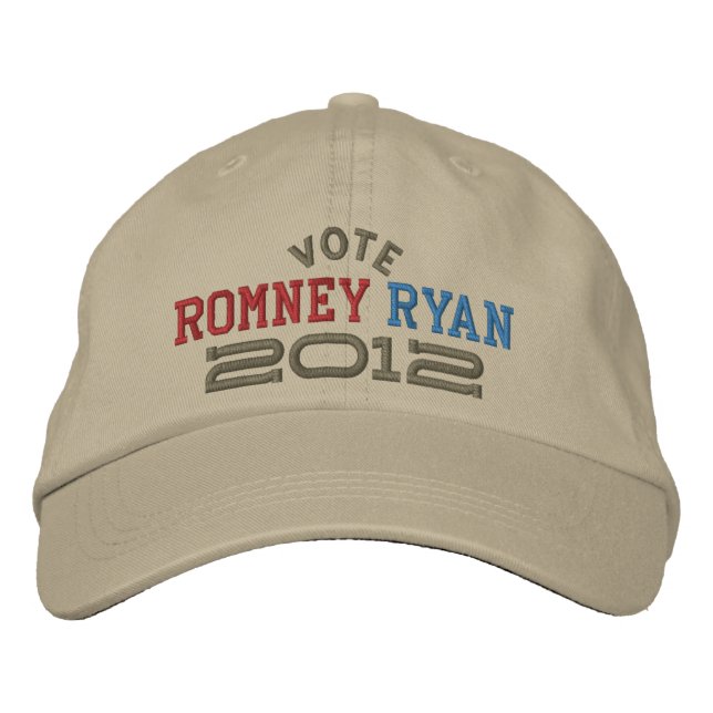 Gorra Bordada Mitt Romney Paul Ryan 2012 (Anverso)