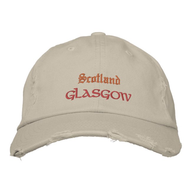 Gorra Bordada Moda de Escocia y Glasgow / Patriotas de Glaswege (Anverso)