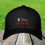 Gorra Bordada Moda de Génova e Italia / Patriotas de la bandera<br><div class="desc">Gorras bordados: Italia y Génova,  béisbol de moda con bandera italiana / sombreros de camionero para los patriotas italianos - amor a mi país,  viajes,  vacaciones / hinchas deportivos</div>