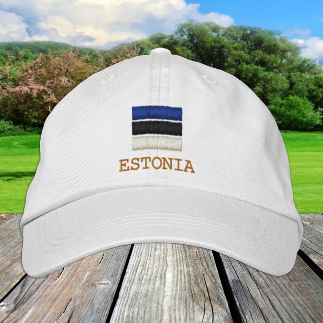 Gorra Bordada Moda de la bandera de Estonia/Patriotas (Subido por el creador)