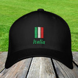 Gorra Bordada Moda de la bandera italiana/Patriotas italianos<br><div class="desc">Gorras bordados: Béisbol de moda con bandera italiana y sombreros de camionero para patriotas italianos - amor a mi país,  viajes,  vacaciones / hinchas deportivos</div>