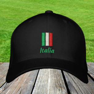 Gorra Bordada Moda de la bandera italiana/Patriotas italianos