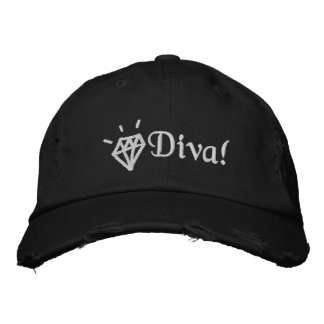 Gorra Bordada moda de la diva de diamante entrecruzada