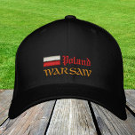 Gorra Bordada Moda de Varsovia y Polonia/Bandera polaca<br><div class="desc">Gorras bordados: Polonia y Varsovia,  béisbol de moda con bandera polaca / sombreros de camioneros para los patriotas polacos - amo a mi país,  viajes,  vacaciones / hinchas deportivos</div>
