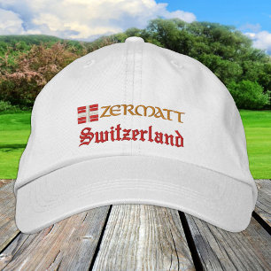 Gorra Bordada Moda de Zermatt y Suiza / Patriota de la bandera s