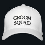 Gorra Bordada Moda Groom Squad boda blanco y negro<br><div class="desc">Escuadrón de moda Groom,  boda blanco y negro de la tribu Gorra de béisbol bordado Disponible en muchos colores y opciones</div>