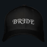 Gorra Bordada Moda Novia ropa de cama blanca y negra<br><div class="desc">Moda Novia texto blanco negro lindo boda Borrado gorro de béisbol disponible en muchos colores y opciones</div>