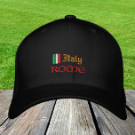 Gorra Bordada Moda Roma e Italia / Patriotas de la bandera itali<br><div class="desc">Gorras bordados: Italia y Roma,  béisbol de moda con bandera italiana / sombreros de camioneros para los patriotas italianos - amor a mi país,  viajes,  vacaciones / hinchas deportivos</div>