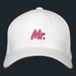 Gorra Bordada Moda Sr. blanco rosa rubor lindo<br><div class="desc">Moda Mr.blush color rosa lindo Béisbol bordado Cap Disponible en muchos colores y opciones</div>
