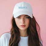 Gorra Bordada Moderna caligrafía Bridesmaids azul<br><div class="desc">Presentamos a nuestra fabulosa Gorra de la Bachelorette Party,  el accesorio supremo para que la futura novia y su equipo brillen en estilo durante la celebración de una vida!</div>