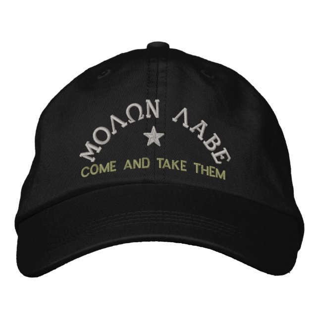Gorra Bordada Molon Labe - Ven y llévalos (Anverso)