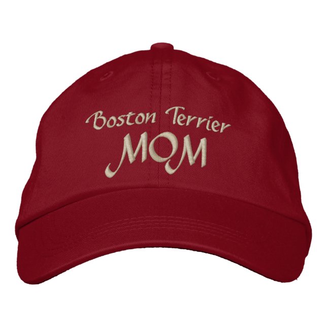 Gorra Bordada MOM del perro del terror de Boston (Anverso)