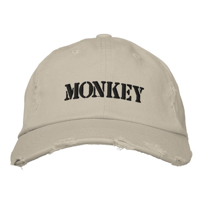 GORRA BORDADA MONKEY EMBRODÓ SOMBRERO DE BÉISBOL (Anverso)