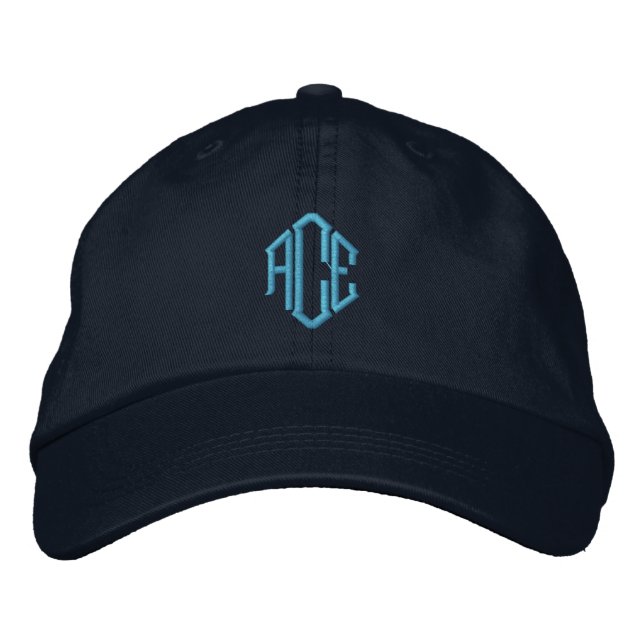 Gorra Bordada Monograma azul (Anverso)
