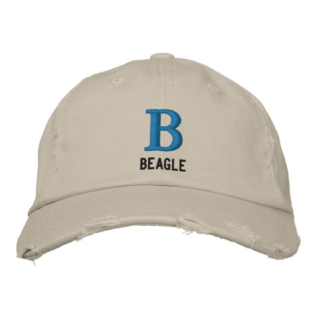 Gorra Bordada Monograma de Beagle (Anverso)