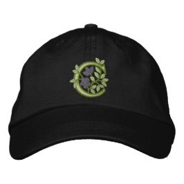 Gorra Bordada Monograma de flor C inicial