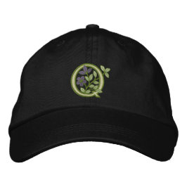 Gorra Bordada Monograma de flor Q inicial